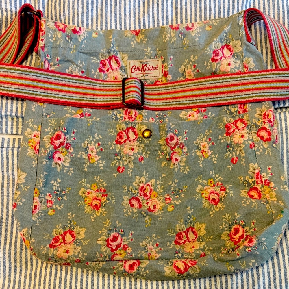 Cath Kidston Floral Crossbody Bag - Blue and Pink